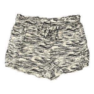 Lou & Gray Women’s Size XS Black and White‎ Patterned Dress Shorts with Tie
